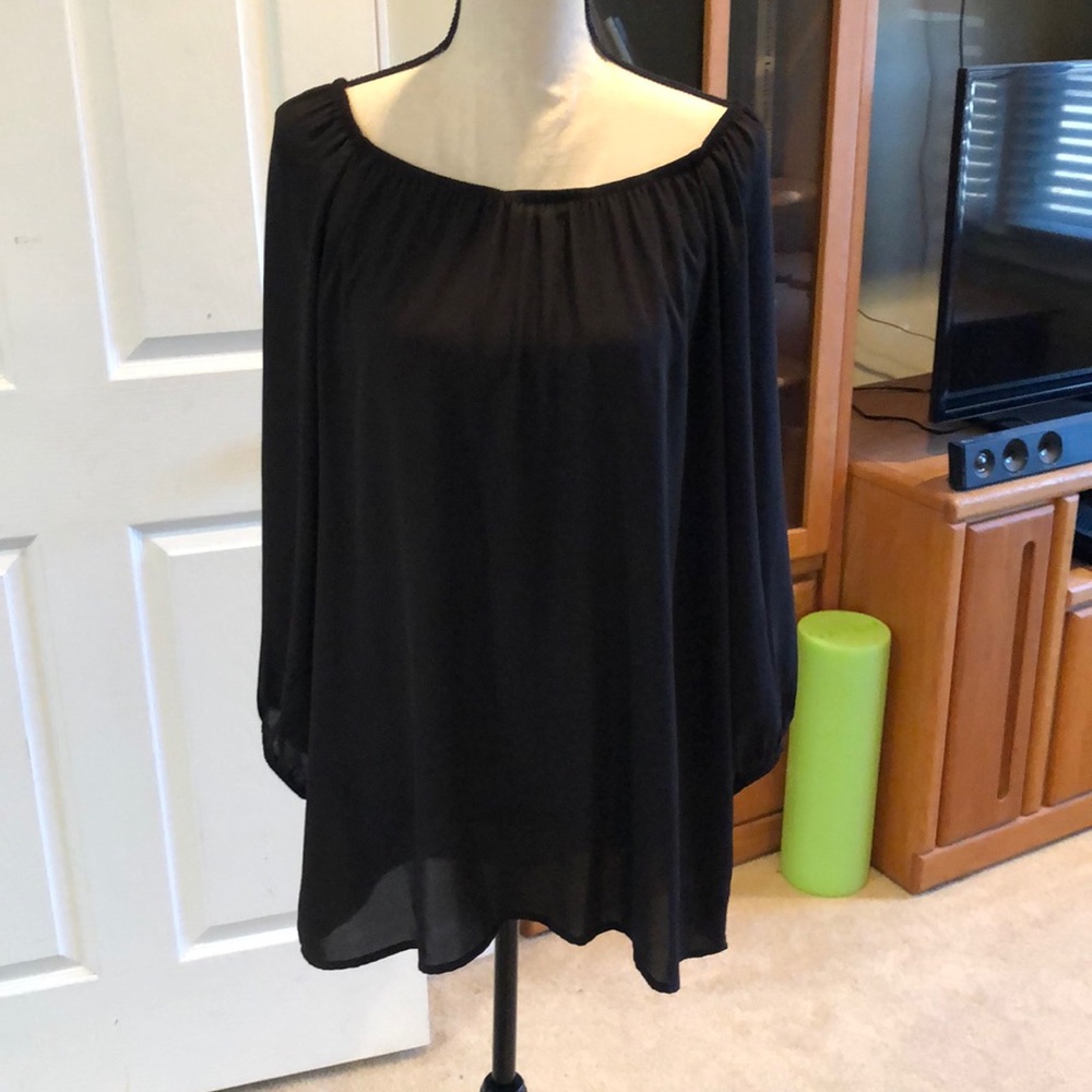 Beautiful, black, flowy blouse.